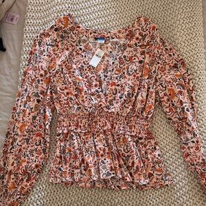 Old Navy Multicolor Floral Blouse